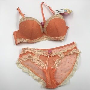 NWT - Orange Bra & Underwear Set
